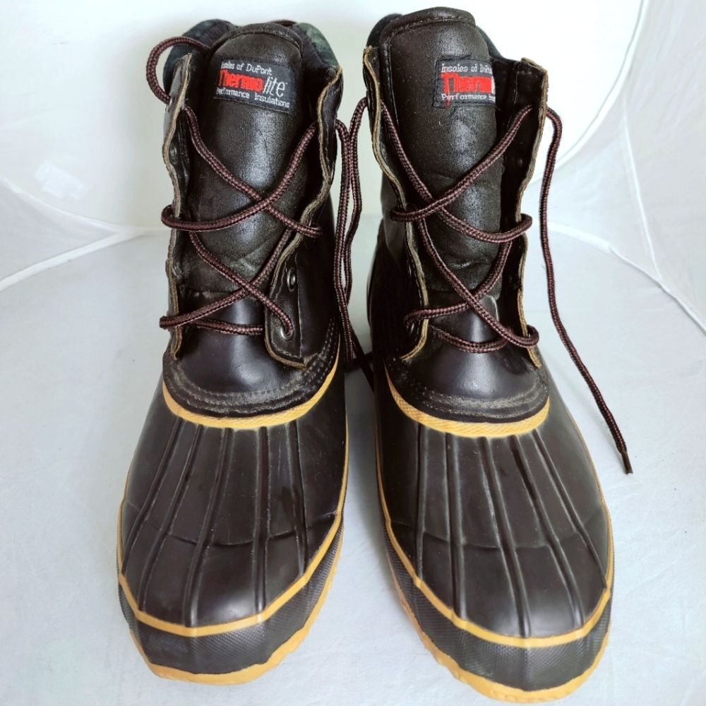 Vintage Cherokee Men's Steel Shank Leather Work Boots, Sz 12